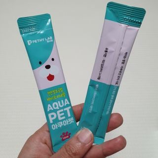 펫시랩 반려견용 액상 프리바이오틱스 아쿠아펫 — 4.5점을 준 리뷰어가 2021년 1월 올린 사용 사진