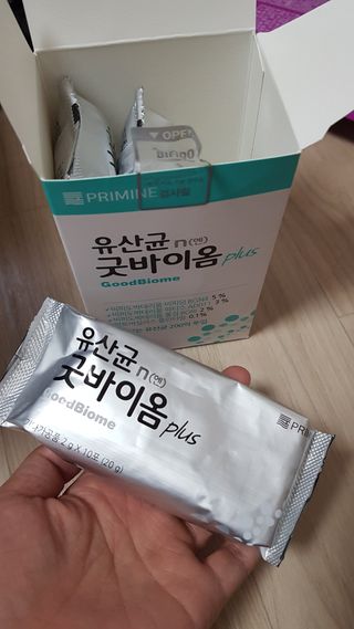 프리마인 유산균 국가지정연구소 선정, 살아있는 생유산균 200억 마리의 힘. 유산균n굿바이옴플러스 — 4.5점을 준 리뷰어가 2021년 10월 올린 사용 사진