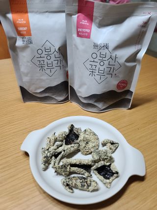 오봉산꽃부각 [만나식품] 오봉산 꽃부각 3가지 맛(오리지널, 새우맛, 매운고추맛) — 5점을 준 리뷰어가 2023년 1월 올린 사용 사진