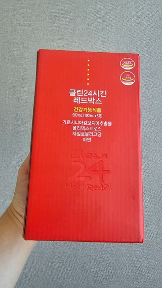 클린24시간 레드박스 1BOX(5포) + 전용보틀(500ml) — 5점을 준 리뷰어가 2024년 2월 올린 사용 사진