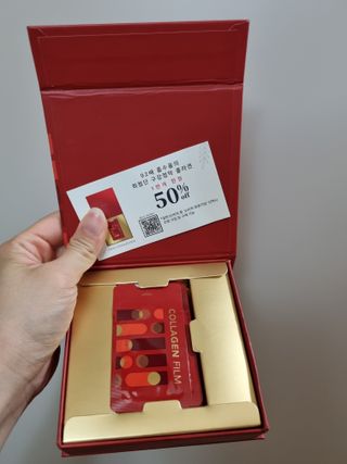프리마인 귀족의 콜라겐, 92배 흡수율. 럭셔리 프리미엄 셀라브 콜라겐필름 30매 — 4.5점을 준 리뷰어가 2022년 6월 올린 사용 사진