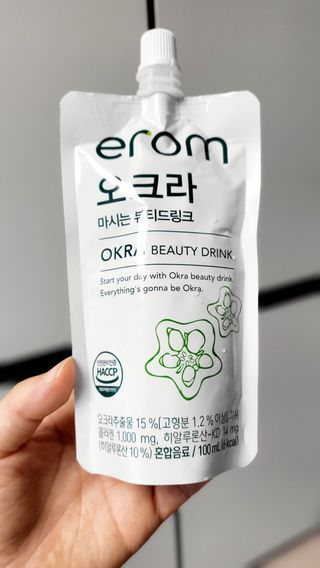 [이롬] 오크라 마시는 뷰티드링크 100mL x 20입 — 5점을 준 리뷰어가 2022년 7월 올린 사용 사진