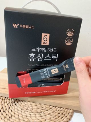[푸름웰니스] 프리미엄 6년근 홍삼스틱 3mg x 100포 — 5점을 준 리뷰어가 2022년 2월 올린 사용 사진