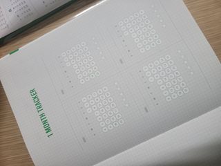 리훈 2023년 아이라이크 모눈 다이어리 미니달력 세트 — 4.5점을 준 리뷰어가 2022년 12월 올린 사용 사진
