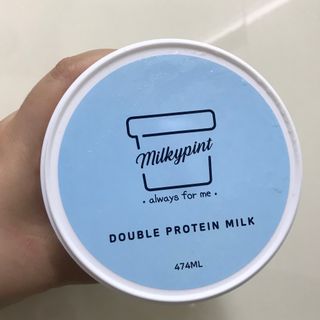 밀키파인트 더블 프로틴 우유 — 5점을 준 리뷰어가 2021년 8월 올린 사용 사진