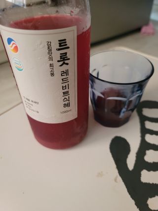 트롯전통식혜 트롯레드비트식혜 1리터 +500리터 — 3점을 준 리뷰어가 2021년 6월 올린 사용 사진