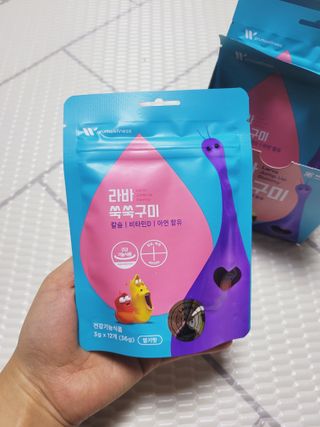 [푸름웰니스] 라바 쑥쑥구미 36g — 5점을 준 리뷰어가 2021년 12월 올린 사용 사진