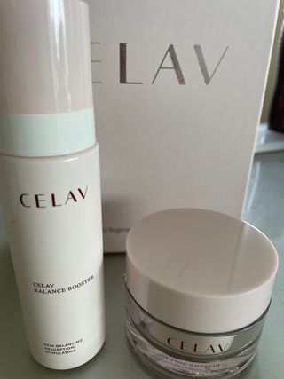 프리마인 바르기만 하면 철벽 스킨케어+24시간 마스크팩 효과. 셀라브 리제너레이팅 시스템 부스터+크림 세트 — 5점을 준 리뷰어가 2023년 7월 올린 사용 사진