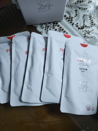 클린24시간 1BOX(5포) + 전용보틀(500ml) — 5점을 준 리뷰어가 2022년 8월 올린 사용 사진