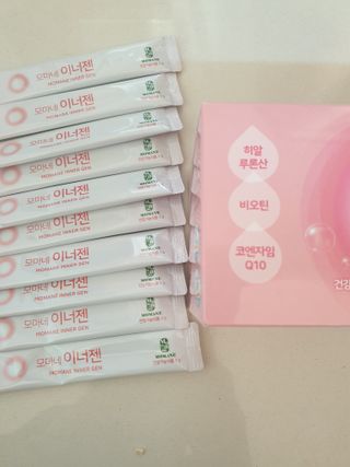 [모마네] 이너뷰티 히알루론산 비오틴 코큐텐 저분자피쉬콜라겐 - 3 g 30포 ★석류맛 — 5점을 준 리뷰어가 2021년 12월 올린 사용 사진