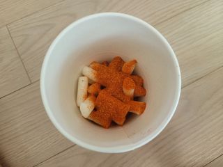 유비쿡 컵떡볶이 매운컵떡볶이2개/ 짜장컵떡볶이 2개  총 4개세트 — 5점을 준 리뷰어가 2021년 7월 올린 사용 사진