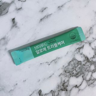브이푸드 알로에 트리플케어 — 5점을 준 리뷰어가 2022년 4월 올린 사용 사진