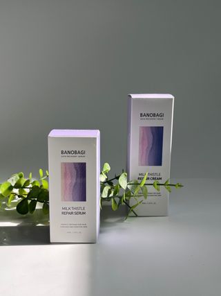 바노바기 코스메틱 바노바기 밀크 씨슬 리페어 세럼 30ml & 크림 50ml — 5점을 준 리뷰어가 2024년 5월 올린 사용 사진