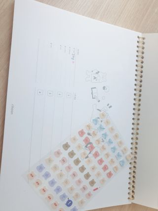 리훈 곰부 체크리스트+ 곰부 리무버블스티커 1장 — 5점을 준 리뷰어가 2021년 5월 올린 사용 사진