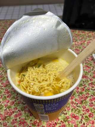 NISSIN 닛신 컵누들  4종 - 씨푸드오리지날, 씨푸드 스파이시, 씨푸드 커리, 씨푸드 XO소스 — 4.5점을 준 리뷰어가 2023년 2월 올린 사용 사진