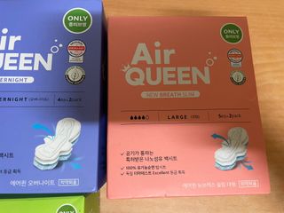 에어퀸 뉴브레스 유기농 생리대 4종 (팬티라이너 20P + 중형 10P + 대형 10P + 오버나이트 8P)_체험단 — 5점을 준 리뷰어가 2024년 9월 올린 사용 사진