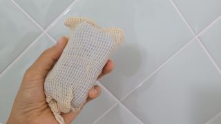 (인스타X) 윌라이프 아이스 멘톨(네이버) 클린 샤워바 샴푸바 150g+거품 — 5점을 준 리뷰어가 2024년 7월 올린 사용 사진