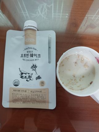 헤이빈즈 식사대용 식물성단백질 다이어트쉐이크 파우치 5일분 — 5점을 준 리뷰어가 2023년 3월 올린 사용 사진