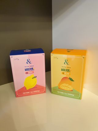 비타앤C 레몬맛, 망고맛 — 5점을 준 리뷰어가 2021년 5월 올린 사용 사진