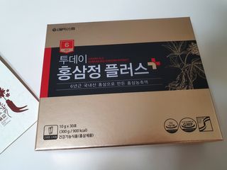 서울약사신협_투데이홍삼정플러스스틱_10g x 30포 — 5점을 준 리뷰어가 2021년 3월 올린 사용 사진