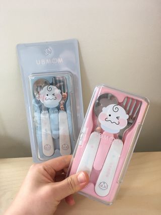 유비맘 스푼포크 케이스 세트 1+1 _컬러랜덤 발송 — 5점을 준 리뷰어가 2021년 1월 올린 사용 사진