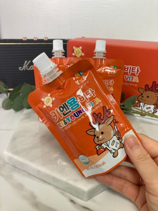 [몸엔용] 아이가 먹는 달콤 국산녹용 키엔용 비타  80ml x 10포 — 5점을 준 리뷰어가 2021년 7월 올린 사용 사진