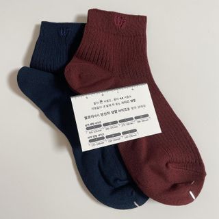 [사이즈가 있는 양말 필로이] 남/여 골지 발목 양말 4족 세트 남【S, M, L, XL】여【S, M, L】_컬러 랜덤 — 5점을 준 리뷰어가 2022년 6월 올린 사용 사진