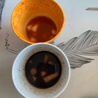 유비쿡 컵떡볶이 매운컵떡볶이2개/ 짜장컵떡볶이 2개  총 4개세트 — 3.5점을 준 리뷰어가 2021년 2월 올린 사용 사진