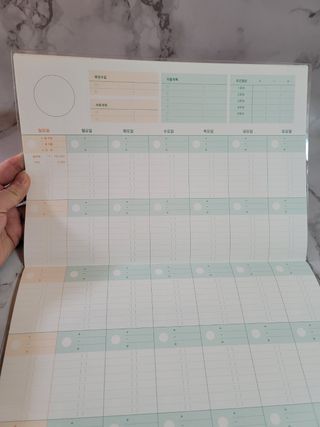 리훈 쉬운 오늘쓰임 가계부 + 다정한마테 요일/날짜 6mm — 5점을 준 리뷰어가 2022년 2월 올린 사용 사진