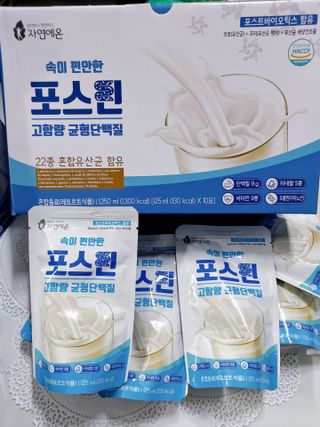 자연에온 마시는 프로틴 고함량 균형단백질 음료 포스틴 125ml 10개입 1BOX — 5점을 준 리뷰어가 2021년 4월 올린 사용 사진