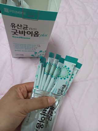 프리마인 유산균 국가지정연구소 선정, 살아있는 생유산균 200억 마리의 힘. 유산균n굿바이옴플러스 — 5점을 준 리뷰어가 2021년 10월 올린 사용 사진