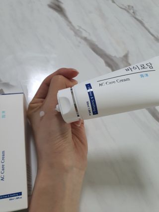 [바이로담] 피지억제 병풀함유 오일프리 수분크림 — 5점을 준 리뷰어가 2021년 4월 올린 사용 사진