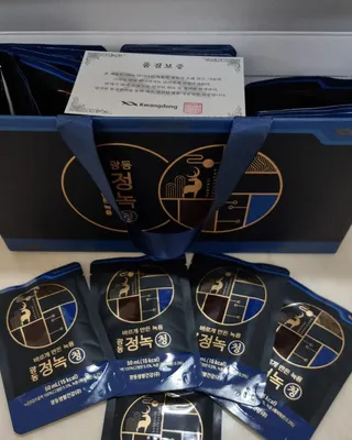 광동생활건강 [광동] 바르게 만든 녹용, 광동정녹청 30포. — 5점을 준 리뷰어가 2023년 2월 올린 사용 사진