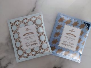 (주)쟈뎅 쟈뎅 클래스 핸드 드립 커피 10P 2종_디카페인 1종+랜덤 플레이버 1종 — 5점을 준 리뷰어가 2021년 4월 올린 사용 사진