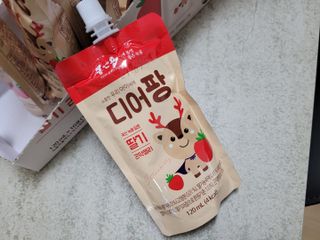 [몸엔용] 우리 아이 건강간식, 달콤한 녹용곤약젤리 디어팡 4종 — 5점을 준 리뷰어가 2021년 8월 올린 사용 사진