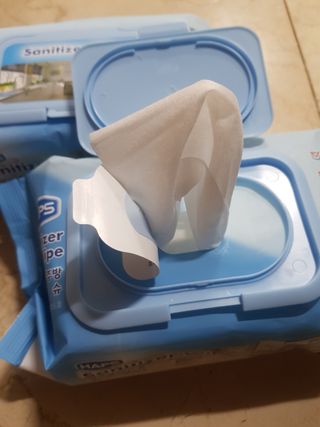 햅스 세균없는 주방 대형 2팩, HAPS sanitizer wipe — 5점을 준 리뷰어가 2021년 12월 올린 사용 사진