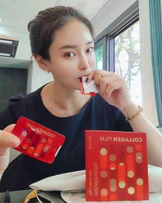 프리마인 귀족의 콜라겐, 92배 흡수율. 럭셔리 프리미엄 셀라브 콜라겐필름 30매 — 5점을 준 리뷰어가 2021년 9월 올린 사용 사진