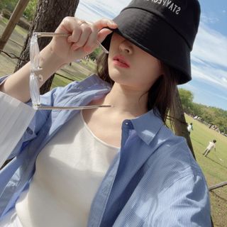 [스테이피플] STAYPEOPLE BUCKET HAT (BLACK) — 5점을 준 리뷰어가 2022년 9월 올린 사용 사진