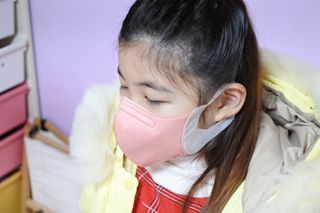 끌린에르 스포츠 귀편한 새부리형 마스크 — 5점을 준 리뷰어가 2022년 2월 올린 사용 사진