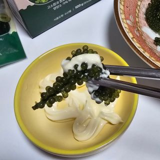 [피터씨마켓] 바다포도 100g(20g x 5봉) 우미부도 그린캐비어 ASMR 소분포장 — 5점을 준 리뷰어가 2024년 8월 올린 사용 사진