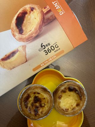 디앙뜨 포르투갈 에그타르트 오리지널 맛+패션후르츠+초콜릿타르트 맛 중 택1 — 5점을 준 리뷰어가 2021년 7월 올린 사용 사진