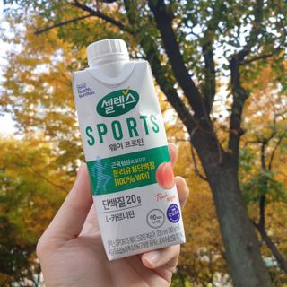 셀렉스스포츠 셀렉스 스포츠 웨이 프로틴 복숭아_ 330ml x 12팩 — 5점을 준 리뷰어가 2021년 10월 올린 사용 사진