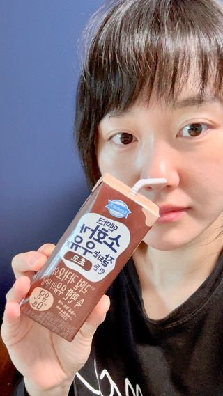[구매평]덴마크 소화가 잘되는 우유로 만든 초코, 190ml, 24개 — 5점을 준 리뷰어가 2025년 2월 올린 사용 사진