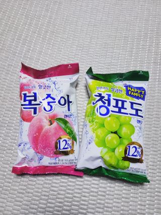 청포도캔디 복숭아캔디 — 5점을 준 리뷰어가 2022년 11월 올린 사용 사진