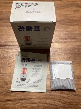 라까프 베트남 핀 커피 드립백 7개입 — 4.5점을 준 리뷰어가 2022년 9월 올린 사용 사진