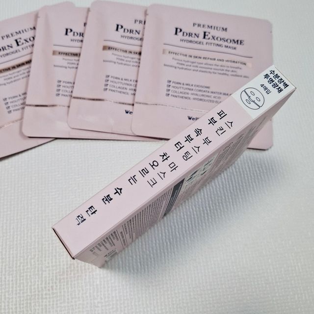 [올리브영] 웰더마 프리미엄 PDRN 엑소좀 하이드로겔 피팅 마스크 4매 리뷰 사진