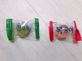청포도캔디 복숭아캔디 — 5점을 준 리뷰어가 2022년 11월 올린 사용 사진