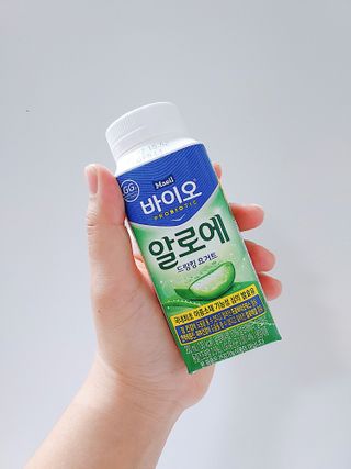 LIVE 매일바이오 알로에 드링킹 요거트 — 5점을 준 리뷰어가 2022년 4월 올린 사용 사진