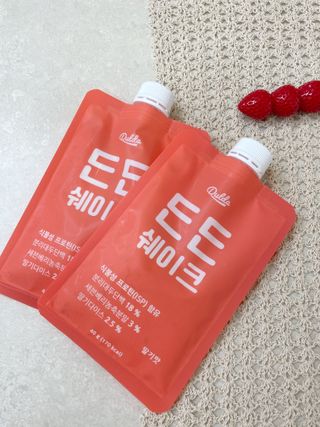 [덜다] 든든 식물성 단백질 쉐이크 40g X 7입 (곡물/딸기) — 5점을 준 리뷰어가 2023년 8월 올린 사용 사진