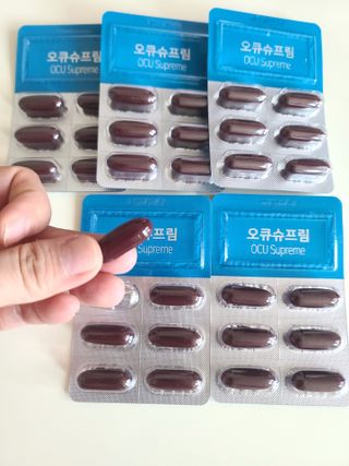 뉴트리션팩토리 비타프렙 오큐슈프림 루테인 오메가3 1050mg — 5점을 준 리뷰어가 2021년 7월 올린 사용 사진